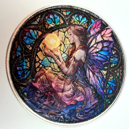 Butterfly fairy with magic orb - with,