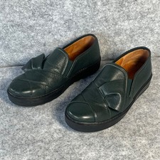 Chie Mihara Loafers Womens UK 5 Forest Green Leather Slip On Comfort Shoes