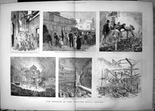 Old Burning Theatre Royal Exeter Gallery Staircase Bodies Curtain 188 Victorian