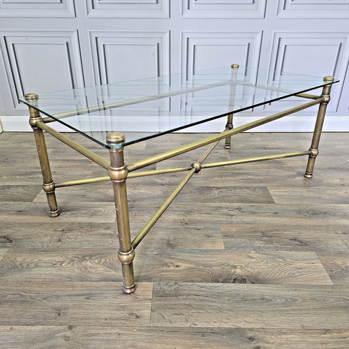 Vintage brass coffee - coffee, table