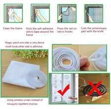 White Large Window Screen Mesh Net Insect Fly Bug Mosquito Moth Door Netting New