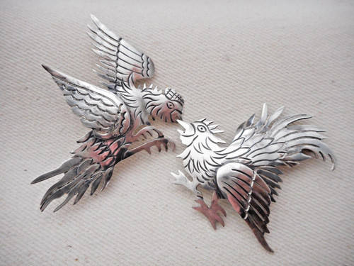 Pair vintage sterling peru - pair,