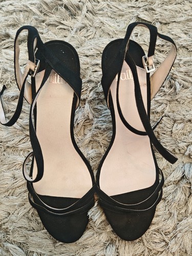 Faith black strappy high heel - faith,