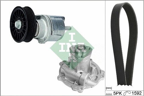 Water pump ribbed belt set - water,