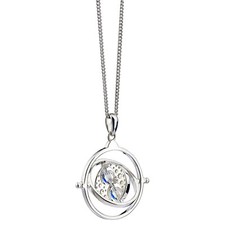 Official Harry Potter Sterling Silver Time Turner Necklace with Crystals
