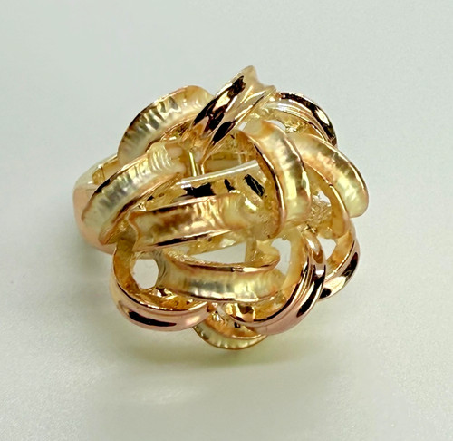 Ring vintage gold tone - vintage, woven
