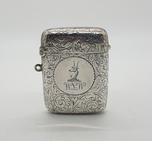 Sterling silver vesta case - sterling,