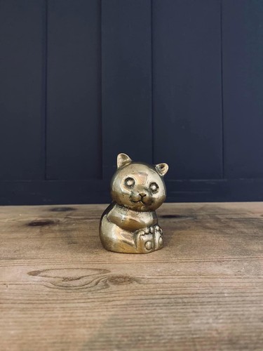 Solid brass bear cute small - solid,