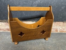 Vintage Wooden Magazine Rack Arts And Crafts Style 