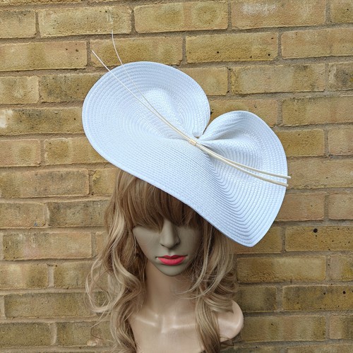 White fascinator cream ivory - fascinator,