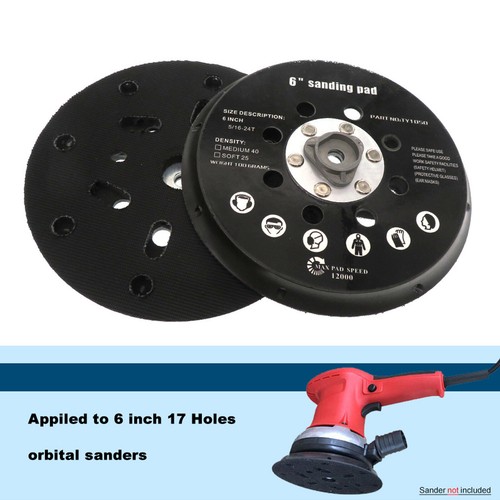 Holes sander backing pad - 6", 17