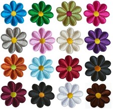 Beautiful Daisy Flower Embroidered Iron On Sew On Patches Patch Badges Transfers