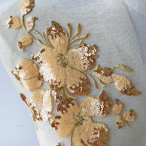 Sparkle sequined flower lace - sparkle,