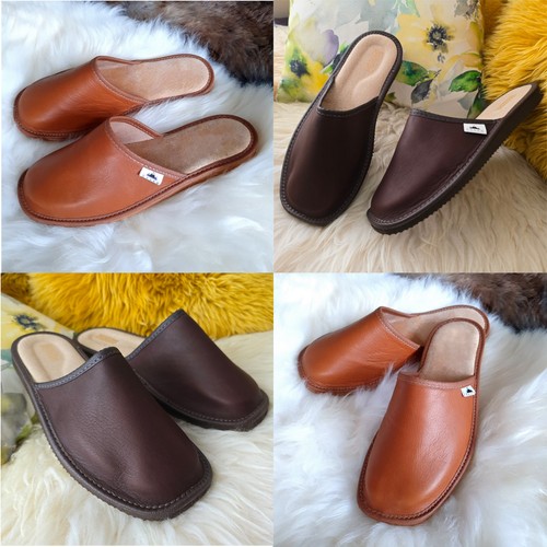 Handmade men leather mule - handmade,