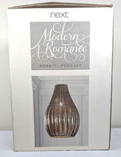 Next Modern Romance Rosetti Glass Pendant Light Shade Antique Effect 28 x 19cm