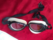 Pair Original NOS WW I RFC RAF Flying Goggles Motorcycle  Desert Driving.