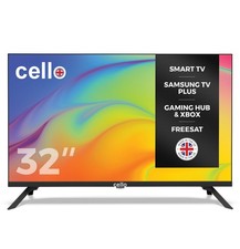 Cello C3225TZ 32 inch Smart TV Freeview Freesat Cloud Gaming WiFi HDMI USB 2025