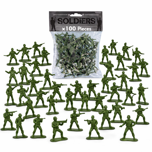 100x toy soldiers - 100x, green