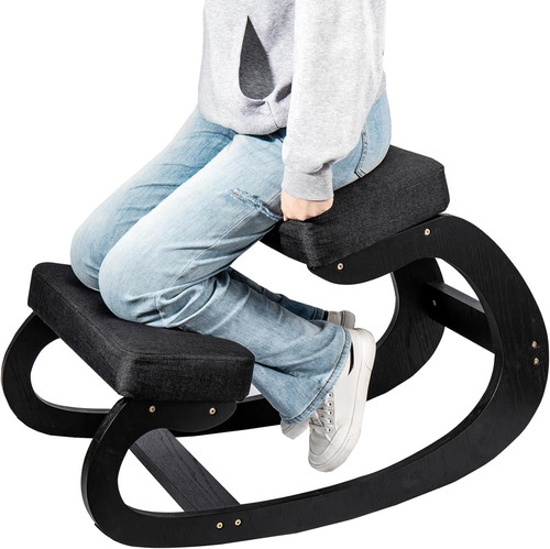 Kneeling chair with rocking - with,