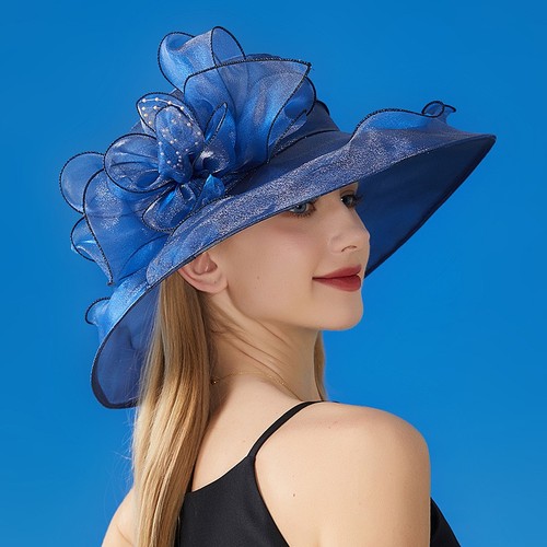 Women organza sun hat - organza,