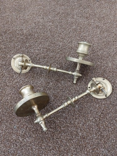 Pair brass rotating piano - brass,