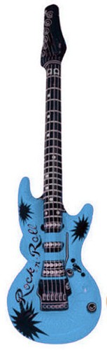 Inflatable baby blue guitar - inflatable,