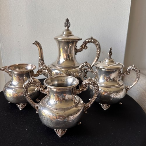 Vintage silver plate tea - vintage,