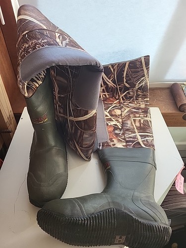 Banded camouflage hip waders - camouflage,