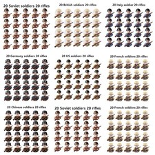 LEGO WW2 20X British World War Soldier Army  Minifigures  Toy Model War Games