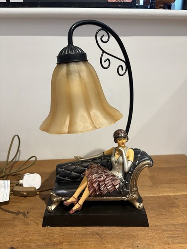 Art deco style lamp flapper - style,