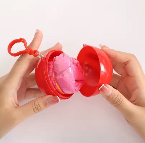 Red mini portable rain ball - red,