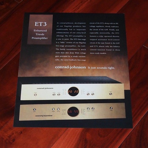 Conrad johnson brochure et3 - brochure,