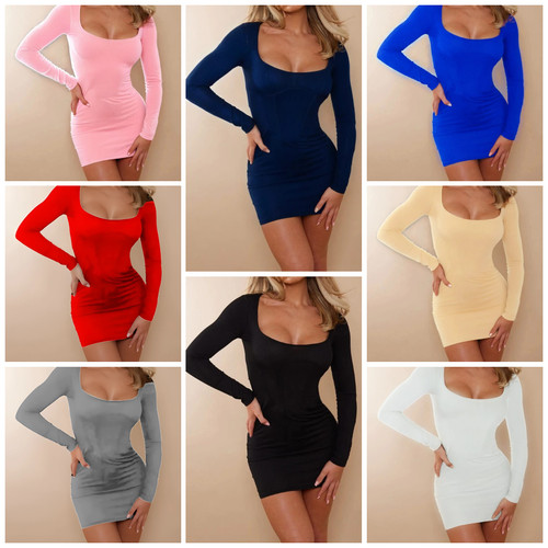 Women dress long sleeve - long,