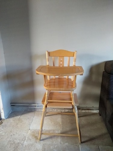 Wooden baby highchair and - wooden,