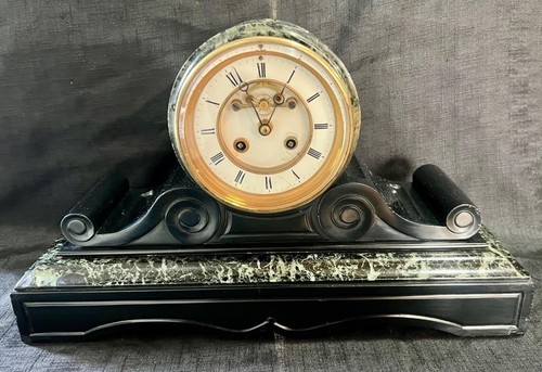 Antique clock french - , marble