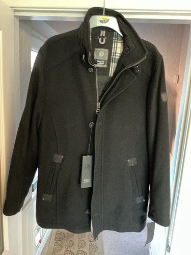 Bugatti men black wool - black,