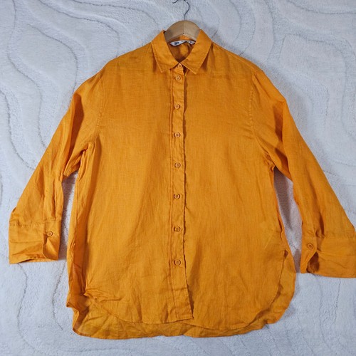 Zara linen shirt blouse womens - linen,