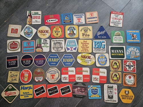 Vintage beer mats joblot - vintage,