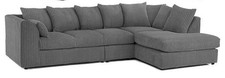 Corner 5 Seater Modern Jumbo Cord Left/Right Hand L Shape Sofa Suite foot stool