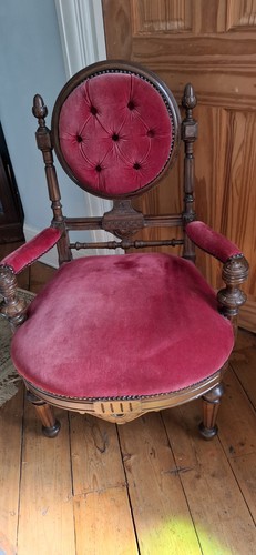 Victorian mahogany carved - mahogany,