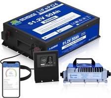 48V 50Ah Mini Golf Cart Battery with 18A  Charger Bluetooth&Touch LCD Monitor