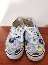 Vans Donut Print Sneakers UK 6 – Limited Edition – Blue Fun Colorful Low Top