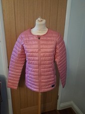 Quba & Co quilted jacket -pink Light Quilted NWOT UK 10 Autumn Spring .