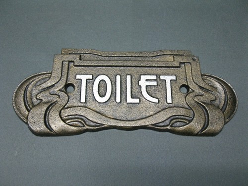 Sign cast iron the style - wc,