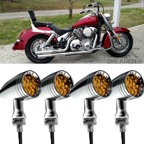 Chrome bullet motorcycle - 4x,