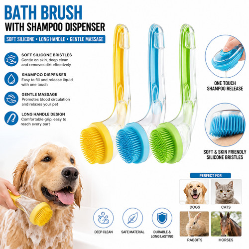 Bath brush pet - pet, soft