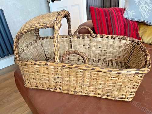 Vintage wicker moses basket - moses,