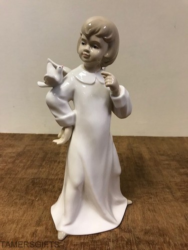 Porcelain standing angel with - standing,