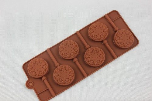 Silicone round lollipop mould - lollipop,