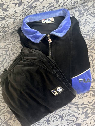 Vtg 90s fila mens velour - vtg,